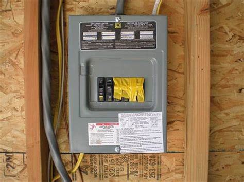 electric panel in uninsulated garage